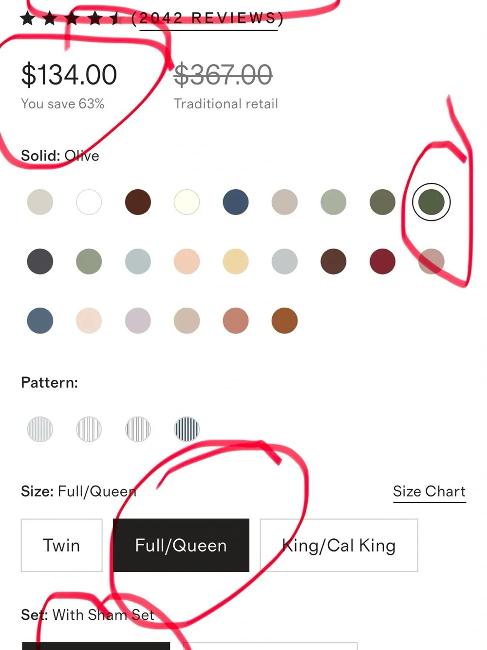 NEW Quince Queen OLIVE Bamboo Duvet Cover Set $134 I am INCLUDING shams! Last 1